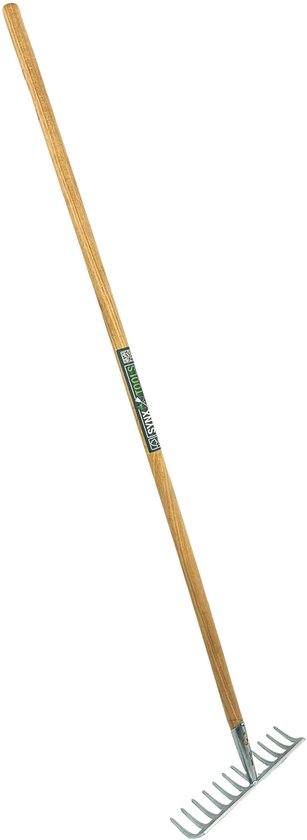 Synx Tools Tuinhark 12 Tanden verzinkt - Harken - Bodembewerkers - Onkruidverwijderaar - Tuinartikelen - Compleet Incl. 130cm steel