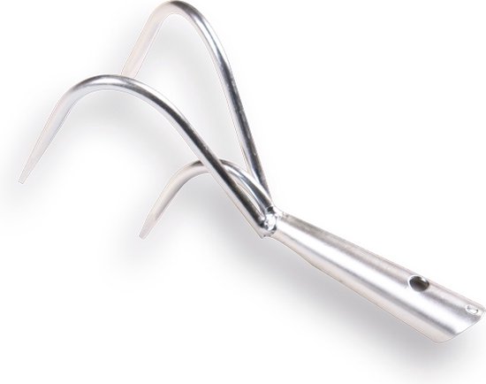 Synx Tools - Tuinkrabber 3 tanden - Verzinkt - Onkruidverwijderaar / Onkruidbestrijding - Zonder Steel van Synx Tools