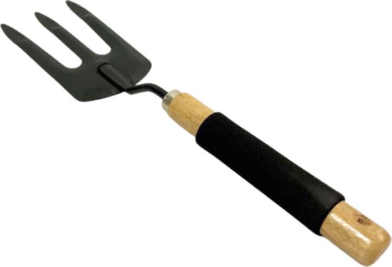 Synx Tools Tuinvork Mini Spitvork Metaal 36 cm - hark - Mini tuingereedschap - Onkruidverwijderaar - Handgereedschap - Moestuin benodigheden van Synx Tools