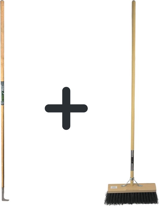Synx Tools Voegenmes 150cm en Nylon Straatbezem 40cm - Tuingereedschappen - Voegenmes - Straatbezem - Nylon van Synx Tools