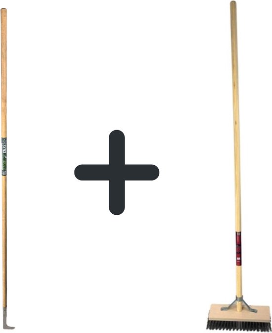Synx Tools Voegenmes 150cm en Staaldraad bezem 150cm- Buitenbezem- Staaldraad van Synx Tools