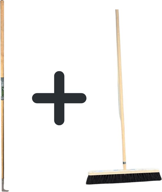 Synx Tools Voegenmes 150cm en Stadsbezem 60cm - Tuingereedschappen - Voegenmes - Stadsbezem-Incl. Steel 150cm van Synx Tools