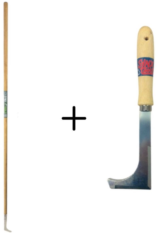 Synx Tools Voegenmes met handvoegenmes set van 2 - onkruidkabber - onkruidverwijderaar - handvoegenmes - Lengte 160cm van Merkloos	