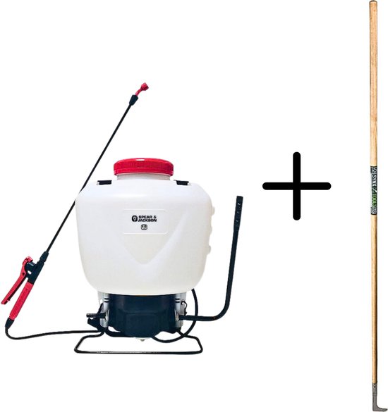 Synx Tools Voegenmes RVS + Spear & Jackson Drukspuit Rugzak 15 Liter - Onkruidverdelger - zuurbestendig - 1 Jaar Garantie - onkruidmes - voegenkrabber met steel 150cm