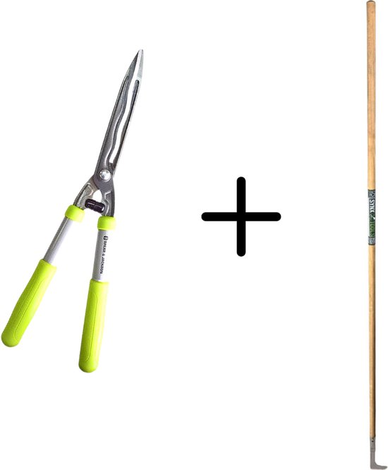 Synx Tools Voegenmes RVS + Spear & Jackson Heggenschaar 55509G Groen - Takkenscharen - snoeizaag - onkruidmes - voegenkrabber met steel 150cm