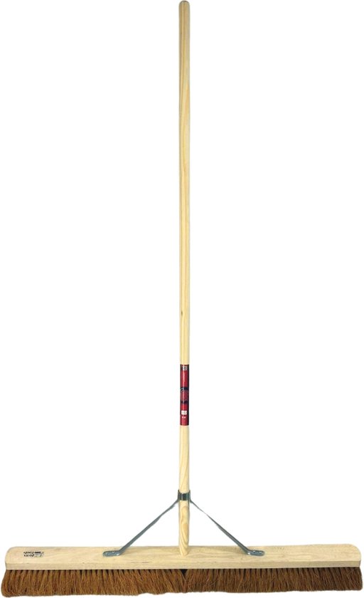 Synx Tools Zaalveger binnen bezem kokos Zachte Bezem - Kokosvezel - 100 cm - Binnenbezem Compleet met steel 160cm - Cocosharen - Extra breed - Schoonmaken van Merkloos	