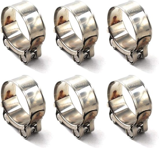 T-Bolt Clamp 304 Stainless Steel Pipe Clamp Heavy Duty Hose Clamp 26-28 van Merkloos	