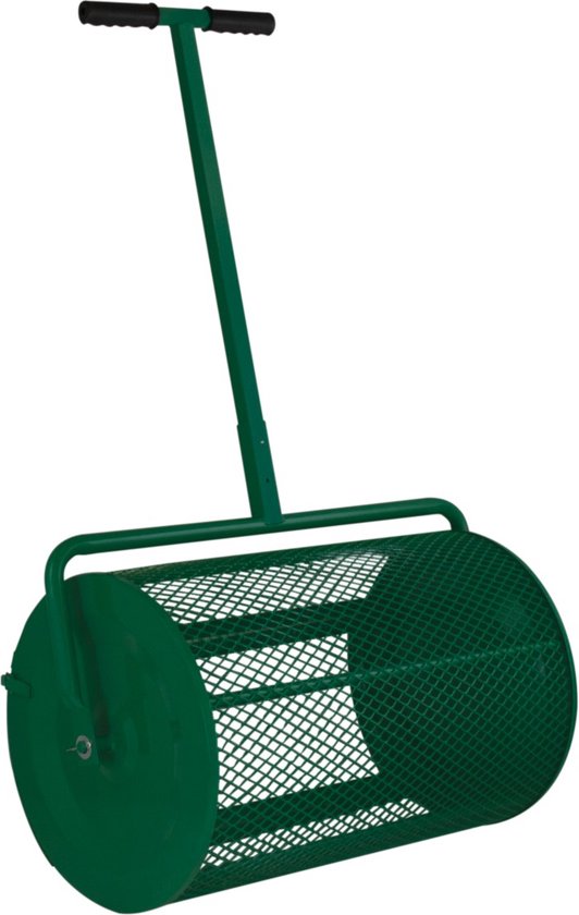 T-Mech Groen Compostverspreider - 80L Capaciteit - Lichtgewicht Ontwerp - Scharnierende Deur - Inclusief Tuinhandschoenen van T-Mech