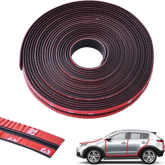 T-Shape Car Door Edge Protector - 6 Metres - Auto Deur Bescherming - Rubber Anti-Collisie Bescherming voor de meeste Auto's van Merkloos	