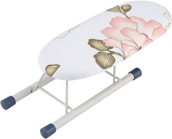Table Ironing Board Space Saving Mini Ironing Board with Folding Leg Home Travel Cuffs Collar Pleats (Peony) van Nisorpa