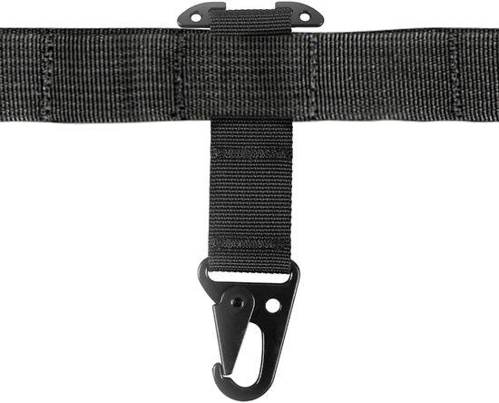 Tactische riemclip - Verwijderbare Molle Clash Haak - T Mount voor Handschoenen - Sleutelhangers - Tactische Rugzak van Merkloos	