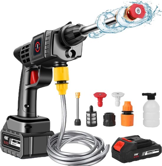 TADES® Draadloze Hogedrukreiniger (Accu Inbegrepen) - Hogedrukreiniger Accu - Hogedrukreinigers - Hogedrukspuit - Accu Hogedrukreiniger - Draagbare Hogedrukreiniger van TADES