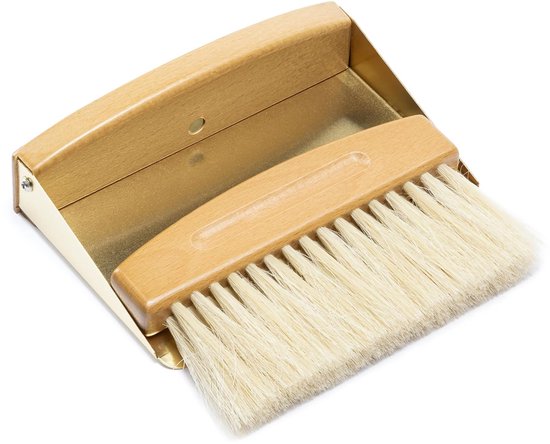 Tafel stoffer en blik - handig en compact - 1 stuk - beukenhout en metaal van Felicitas.