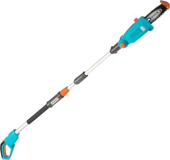 Takkenschaar telescopische accukettingzaag TCS 20/18 V P4A zonder accu - Takkenzaag met een bereik van max- 4 m zaaglengte van 20 cm - kantelbare snoeikop - incl- draagriem takkenschaar telescopische van Merkloos	