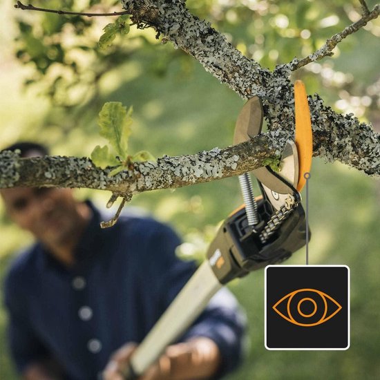 Takkenschaar telescopische Bypass-snoeigiraffe voor jong hout antikleeflaag staal-aluminium lengte 16 m zwart-oranje UPX82 1023625 takkenschaar telescopische van Fiskars
