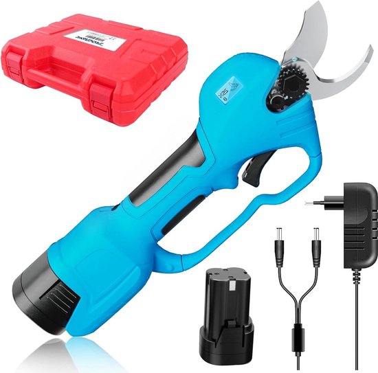 Takkenschaar telescopische elektrische accu 30 mm professionele snoeischaar - 2 stuks 2 Ah accu - tuinwerkzaamheden wijngaard fruitboom (8610) takkenschaar telescopische van T