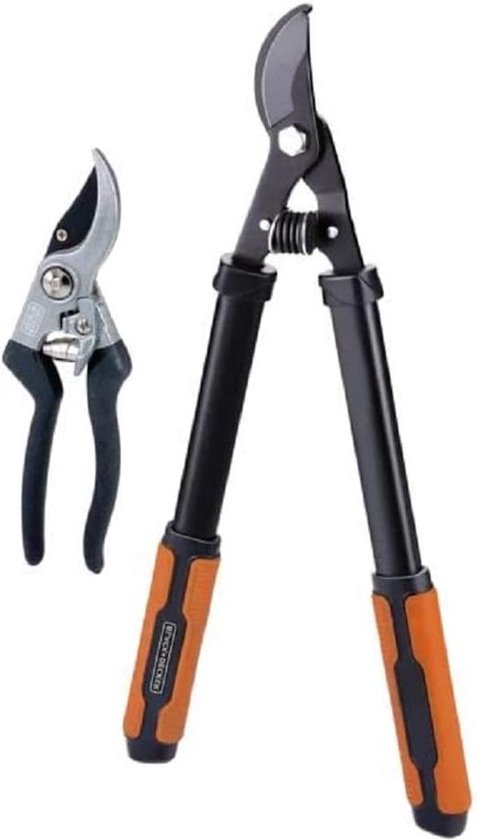 Takkenschaar telescopische - langere takkenschaar - snoeischaar 533 cm - zwart-oranje. takkenschaar telescopische