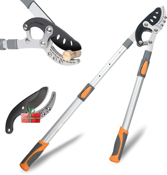 Takkenschaar voor zware toepassingen, telescopische takkenschaar van 70-103 cm, snoeischaar met aambeeld, scherpe messen, snelle snoeiing, gemakkelijk takken (tot 50 mm)