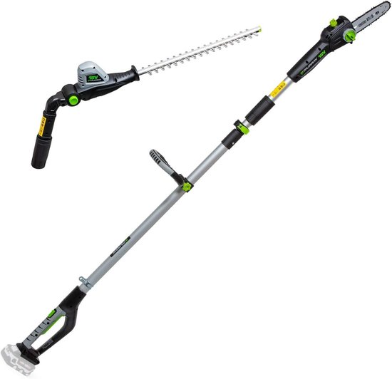 Takkenzaag en Heggenschaar 2-in-1 Set - Accu Aangedreven - Telescopische Steel met 5 Jaar Garantie van Merkloos	