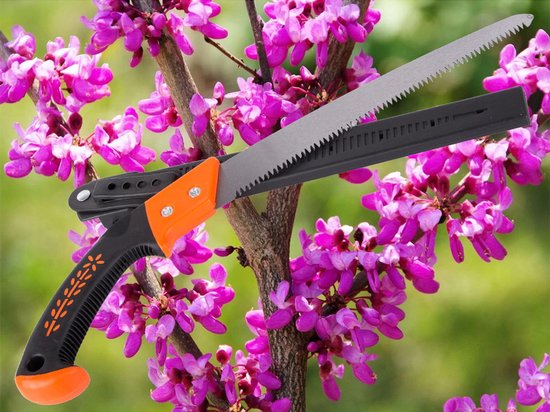 Takkenzaag - met Tanden-Beschermhoes - 49 cm - Zwart/Oranje - Antislip Handgreep - Tuin Handzaag - Snoeizaag - Boomzaag - Houtzaag - Handzaag - Tuinieren van Talen Tools