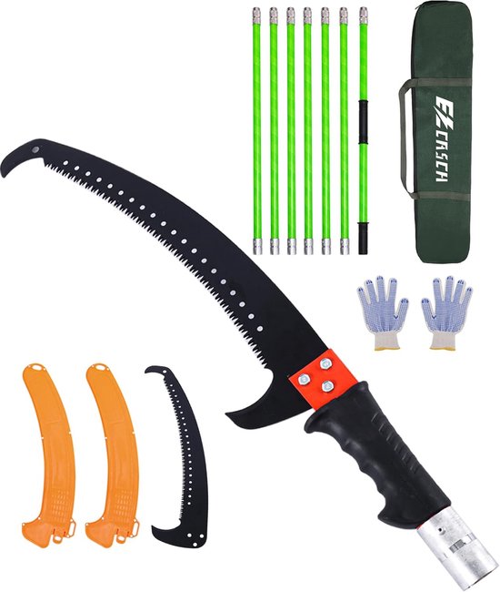 Takkenzaag met telescoopsteel 8 m - Efficiënte hoogsnoeier voor het zagen van hoge takken van Merkloos	