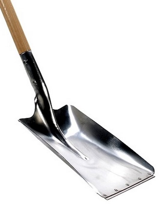 Talen Tools - Ballastschop - Karlstad - Aluminium - Met slijtstrip - Essenhouten steel - 135 cm van Talen Tools