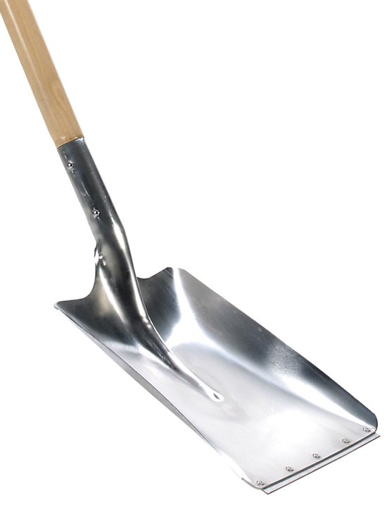 Talen Tools - Ballastschop - Karlstad - Aluminium - Met slijtstrip - Essenhouten steel - 85 cm van Talen Tools