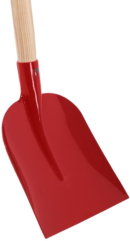 Talen Tools – Betonschop – Gehard staal – Rood – Dubbel Gebogen - Essenhouten steel – 130 cm van Talen Tools