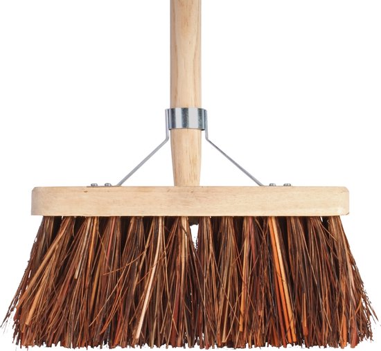 Talen Tools - Bezem - 28 cm - Natuurvezel haren - Steel 140 cm van Talen Tools
