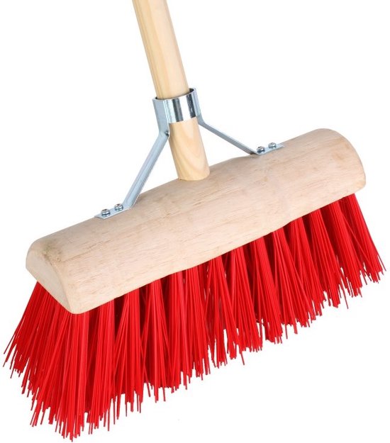 Talen Tools - Bezem - Halfrond - 31 cm - Rood - Compleet van Talen Tools
