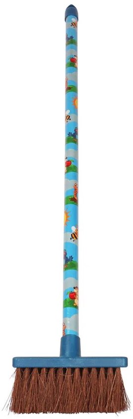 Talen Tools - Bezem - Voor kinderen - Kunststof - Blauw van Talen Tools
