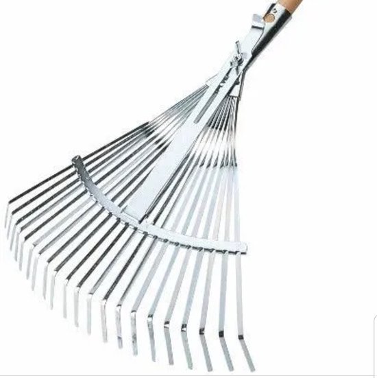 Talen Tools - Gardenline - Verstelbare Gazonhark - Verzinkt - 22 Tands - Inclusief Steel 130cm van Merkloos	