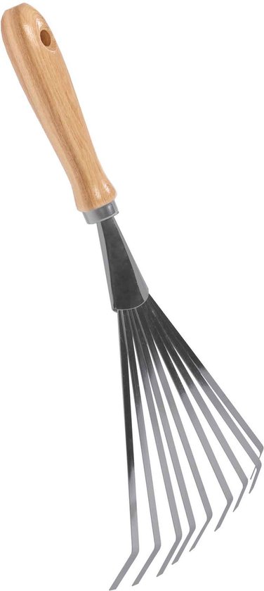 Talen Tools - Handbladharkje - 9 tanden - Verzinkt staal - Essenhouten handvat van Talen Tools