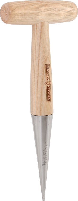 Talen Tools – Pootstok – Met T-greep – Rvs – Essenhout van Talen Tools