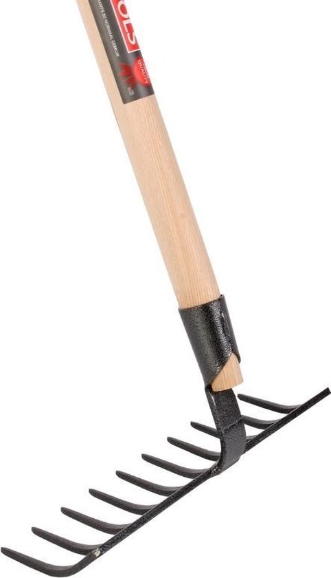 Talen Tools – Tuinhark – 10 tanden – Gesmeed – 25 cm – Essenhouten steel – 160 cm van Talen Tools