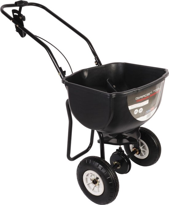 Talen Tools - Universele strooiwagen - 20L - Voor graszaad, kunstmest en zout - Opklapbare duwstang