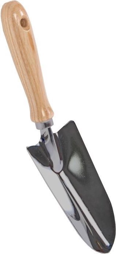 Talen Tools – Verplantschepje – Verzinkt staal – Breed – Essenhouten handvat van Talen Tools