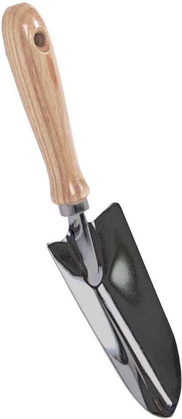 Talen Tools - Verplantschepje - Verzinkt staal - Smal - Essenhouten handvat van Talen Tools