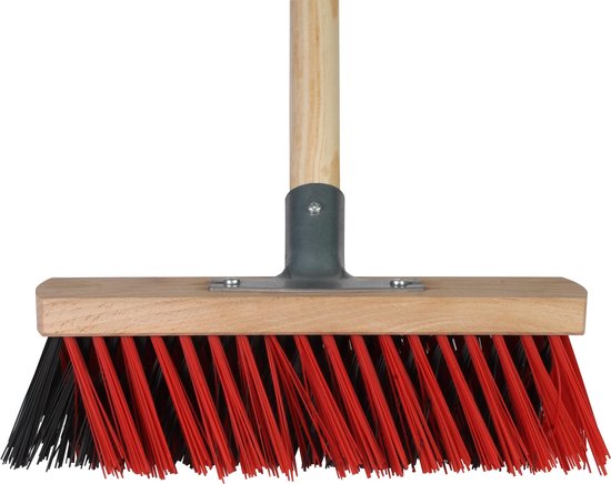 Talen Tools - X-bezem - Kunststof - 30 cm - Rood/zwart - Steel 140 cm - Compleet van Talen Tools