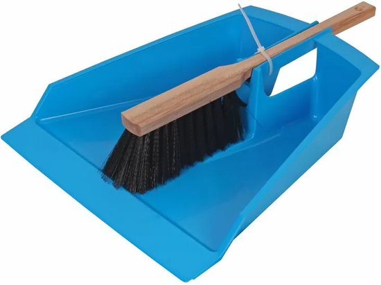 Talen tools - XXL Stoffer en blik blauw 43cm voor tuinafval/blad van Talen Tools
