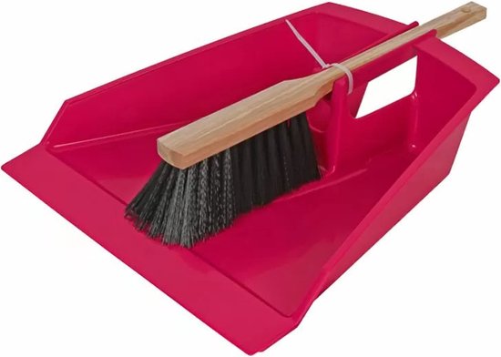 Talen tools - XXL Stoffer en blik roze 43cm voor tuinafval/blad van Talen Tools