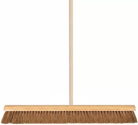 Talen Tools - Zaalveger - Zachte bezem - Kokosharen - 90 cm - Houten steel - 160 cm van Talen Tools