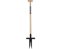 Talen Tools - Zuringsteker - Distelsteker - 2 tanden - Essenhouten steel - 85 cm van Merkloos	