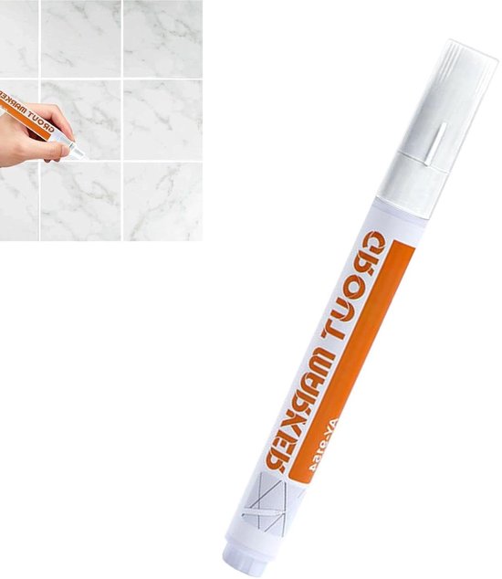 Tegel Groutpen - Voegenpen Reviver - Voegen Opfrissen - Sneldrogende Kit - 14 cm - Wit