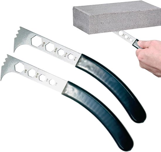 Tegelhefgereedschap Set - Tegel Verwijderaar - Terrassen Repareren - Ergonomisch Gebogen Handvat - 26.5 x 6.5 cm