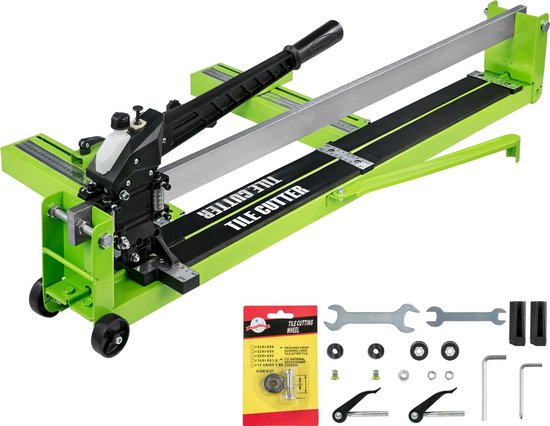 Tegelsnijder - 800mm - Handmatige Keramische Tegelsnijmachine - Met Twee Wielen en Rubberen Handgreep - voor het Snijden van Tegels, keramiek, Porseleinen Tegels van Hofftech