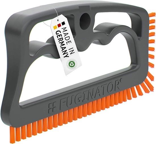 Tegelvoegborstel - Voegenreiniger - Voegen schoonmaken - Ergonomische handgreep - 1 x 8 x 5 cm - Grijs oranje