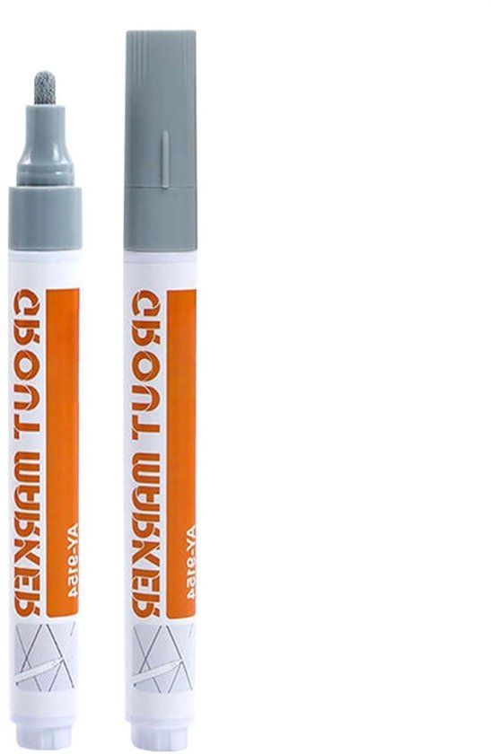 Tegelvoegenstift - Voegenmarker Reparatie - Voegen Opfrissen - Waterdicht Sneldrogend - 14 cm - Grijs