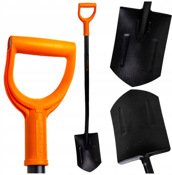 Teger Spitse Schop met Metalen Steel - 125cm van Teger