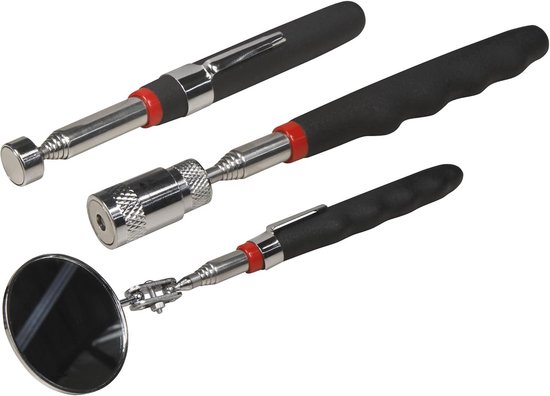 Telecopisch Pick-up Gereedschap met Magneet en LED – 19-80 cm, 3,6 kg Trekkracht voor Kleine Onderdelen van VONROC